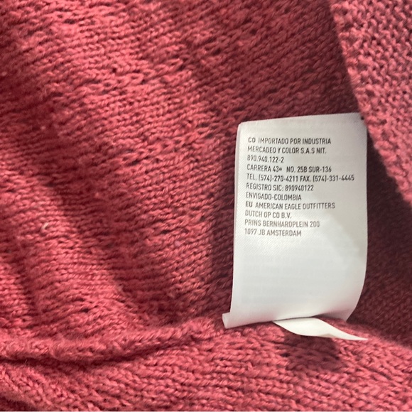 American Eagle Outfitters  M Pink Fit and Flare Knit Scoop Neck Sweater Dress - Picture 11 of 17